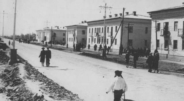 Улицы город Гурьева. 1950 годы прошлого столетия.