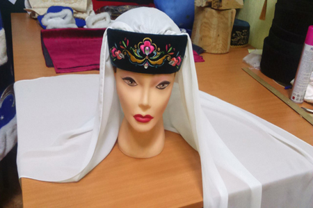 калфак, шапка, татарский национальный головной убор, манекен, 